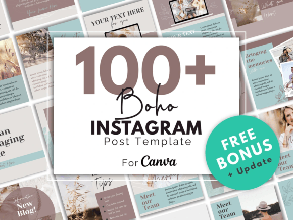 Boho Beauty Instagram Template Canva: Elevate Your Brand Aesthetic
