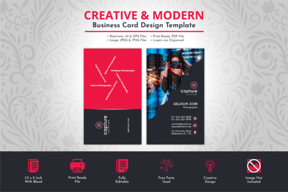 Elevate Your Brand with a Vertical Photography Business Card