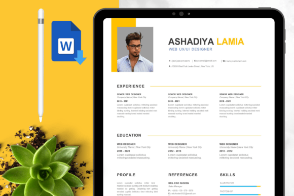 Elevate Your Job Search with a Professional Resume/CV Template Graphic