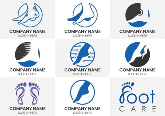 Foot Care Logo Design Vector Set: Build a Professional Brand